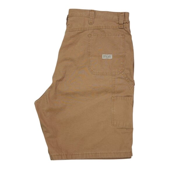 Wrangler Carpenter Loose Fit Shorts Sz 44 100% Cotton Natural Waist Tech Pocket - Picture 6 of 10
